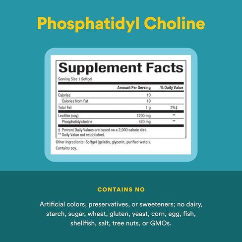 Natural Factors - Phosphatidyl Choline (PC) 420mg, Supports Healthy Liver Function, 90 Soft Gels in Saudi Arabia