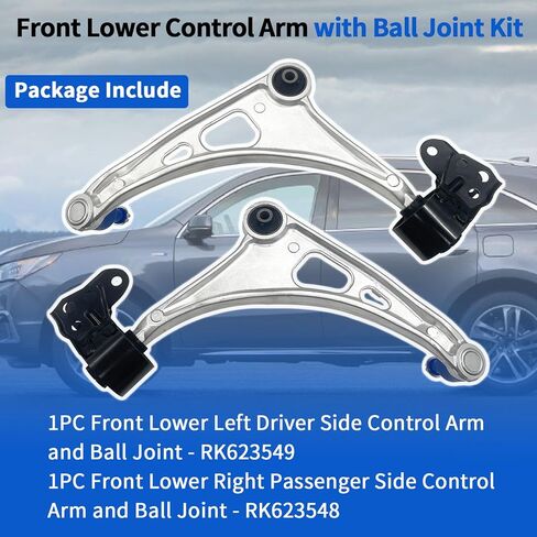 RK623548 RK623549 Front Lower Control Arm and Ball Joint Assembly Compatible with 2016-2022 Honda Passport/Pilot/Ridgeline, Fit for 2014-2020 Acura MDX Replace #51360-T6Z-A00 51360-TZ5-A00 in Kuwait