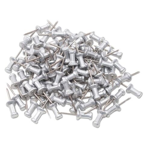 GEM CPAL4 Aluminum Head Push Pins, Aluminum, Silver, 1/2-Inch, 100/Box in Kuwait