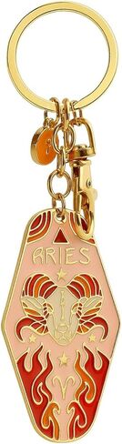 12 Constellations Keychain Stainless steel Enamel Hotel Key Ring Gift For Families Friends Colleagues in Saudi Arabia