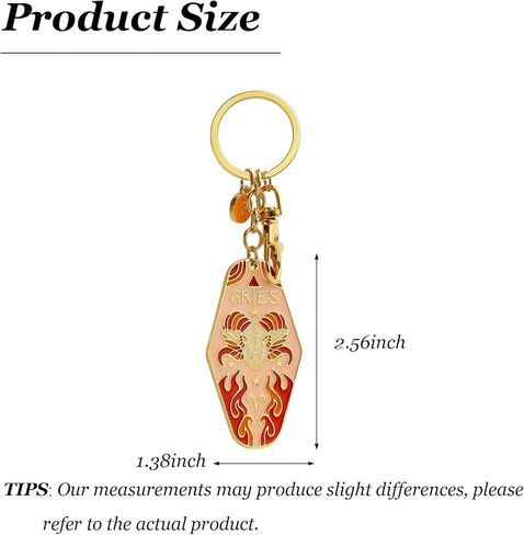 12 Constellations Keychain Stainless steel Enamel Hotel Key Ring Gift For Families Friends Colleagues in Saudi Arabia