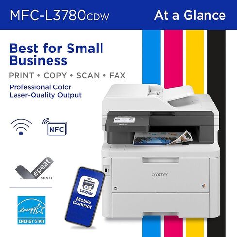 Brother MFCL3780CDW Digital Color All-in-One Laser Printer Bundle with Deco Gear CPS 26 Month Protection Pack, Tech Smart USA Printer Essentials, Deco Essential 6FT Printer Cable and HDMI Cable in Saudi Arabia