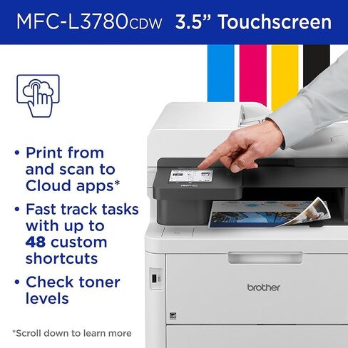 Brother MFCL3780CDW Digital Color All-in-One Laser Printer Bundle with Deco Gear CPS 26 Month Protection Pack, Tech Smart USA Printer Essentials, Deco Essential 6FT Printer Cable and HDMI Cable in Saudi Arabia