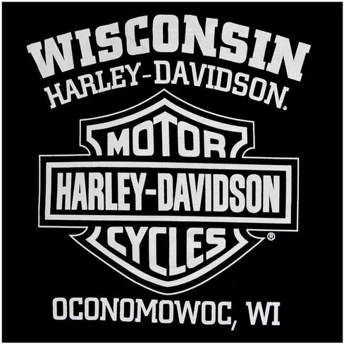 قميص Harley-Davidson الرجالي Heritage H-D Script Muscle بدون أكمام، أسود 30296631 in Kuwait
