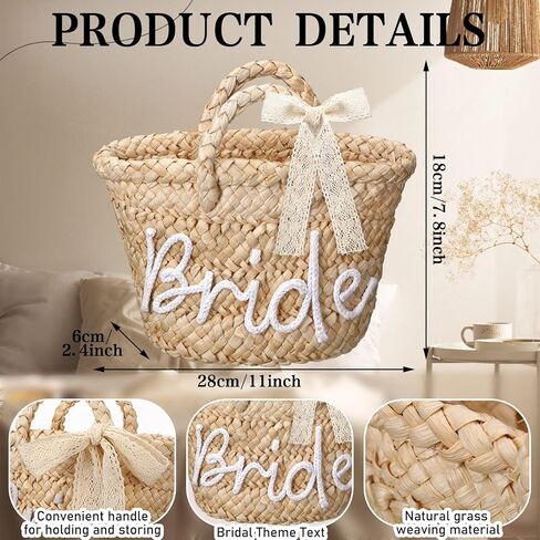 هدية دش العروس، حقيبة شاطئ من القش للعروس مصنوعة من حبل القطن وحقيبة يد للشاطئ، هدية لحفلات الزفاف وشهر العسل in Kuwait