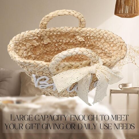 هدية دش العروس، حقيبة شاطئ من القش للعروس مصنوعة من حبل القطن وحقيبة يد للشاطئ، هدية لحفلات الزفاف وشهر العسل in Kuwait