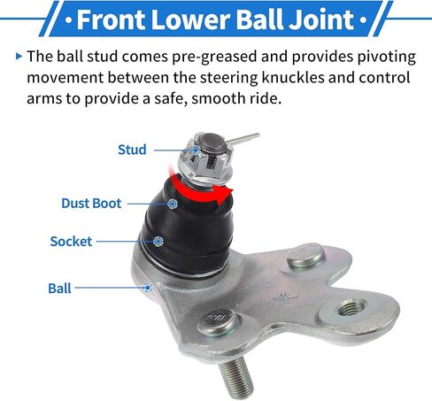 2 Pcs Front Lower Ball Joints for Toyota Sienna 2011-2020 Suspension Ball Joint Kit No.4334049015/4333009800 in Saudi Arabia