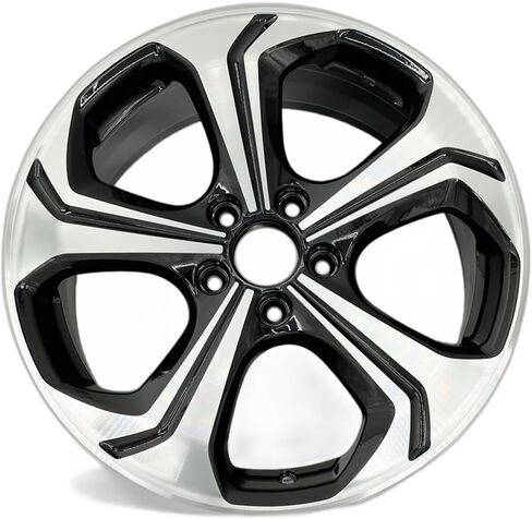 مجموعة من 4 عجلات سوداء مُشكَّلة مقاس 18 بوصة مقاس 18X7.5 لحافة بديلة بتصميم Honda Civic OEM لعام 2014 2015 in Saudi Arabia