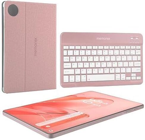 جهاز لوحي Memorex 10.1 بوصة Android 14 مع لوحة مفاتيح وحافظة | MTAB10(L) | تخزين 128 جيجابايت | ذاكرة الوصول العشوائي 4 جيجابايت | شاشة FHD IPS | هيكل معدني | حزمة لوحة مفاتيح بلوتوث (أزرق) in Saudi Arabia