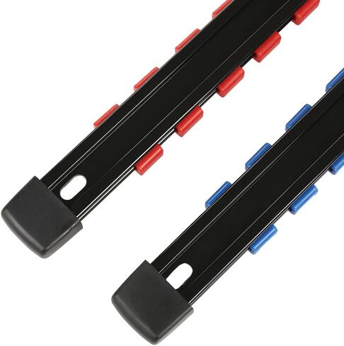 G-PLUS ABS منظم المقبس القابل للتركيب حامل السكك الحديدية 6 قطع ABS المقبس المنظم مقبس القيادة 1/4 بوصة × 16 مقطعًا 3/8 بوصة × 15 مقطعًا 1/2 بوصة × 12 حوامل السكك الحديدية شديدة التحمل in Saudi Arabia
