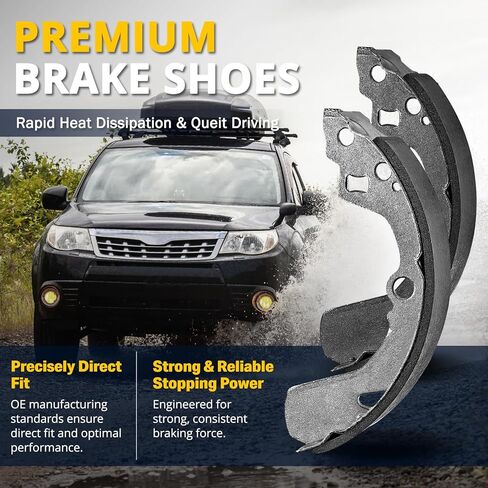 AUTOCLUB Brake Shoes Rear Set for 2006 2007 2008 2009 2010 2011 2012 2013 2014 2015 Honda Civic, 2010 2011 2012 2013 2014 Insight, 2009 2010 2011 2012 2013-2020 Honda Fit Brakes, Ceramic Replacement in Saudi Arabia