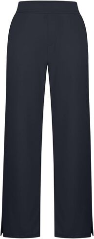 المرأة Bootcut اليوغا سروال فستان الأعمال عادية واسعة الساق مكتب بنطلون انقسام هيم تجريب مضيئة طماق مع جيوب in Kuwait