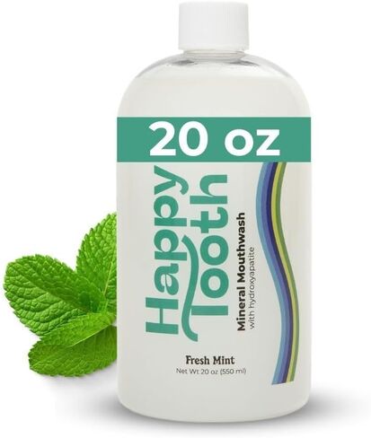 غسول الفم المعدني من هابي توث مع هيدروكسيباتيت - نعناع طازج، 16 أونصة سائلة (عبوة من قطعة واحدة) in Kuwait