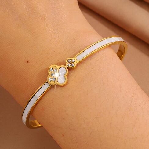18K Gold Plated Butterfly Zircon Bracelet For Women Stainless Steel Bracelets Accessory in Saudi Arabia