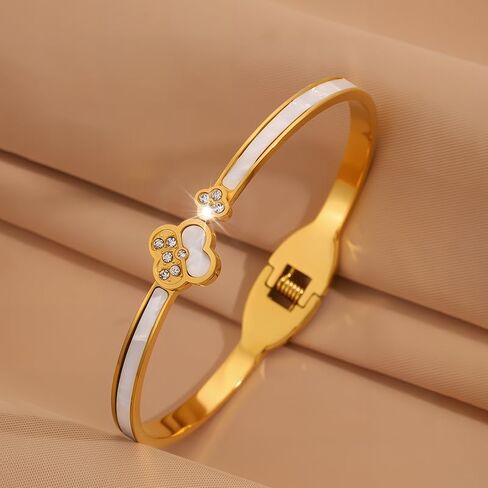 18K Gold Plated Butterfly Zircon Bracelet For Women Stainless Steel Bracelets Accessory in Saudi Arabia