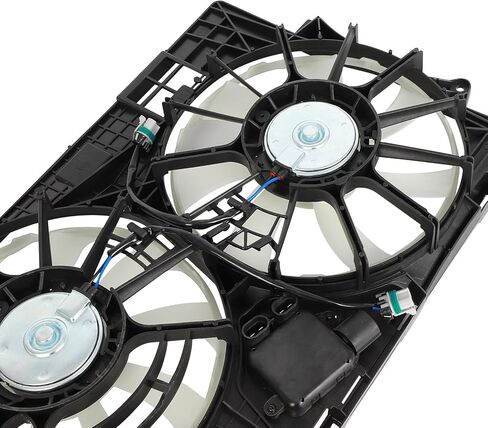 Radiator Cooling Fan Assembly Compatible with 2014-2018 for Jeep for Cherokee 3.2L, Black&White Radiator Fan Direct Fit Replacement for Engine Cooling Fan in Saudi Arabia