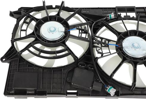 Radiator Cooling Fan Assembly Compatible with 2014-2018 for Jeep for Cherokee 3.2L, Black&White Radiator Fan Direct Fit Replacement for Engine Cooling Fan in Saudi Arabia
