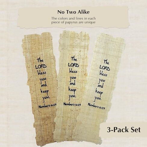 Papyrus Religious Bookmark - “The Lord Bless You and Keep You" - Christian Bible Verse Bookmark - Inspirational Religious Gift for Men & Women (3-Pack) in Saudi Arabia