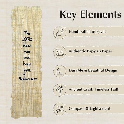 Papyrus Religious Bookmark - “The Lord Bless You and Keep You" - Christian Bible Verse Bookmark - Inspirational Religious Gift for Men & Women (3-Pack) in Saudi Arabia
