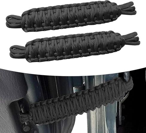 MLY 2PCS Door Limit Straps, Heavy Duty Door Limiting Strap, Swing Door Swing Limiter Replacement, Hand Woven Door Straps for with Jeep Wrangler CJ YJ TJ JK JKU JL (Red) in Saudi Arabia