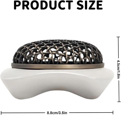 حامل بخور سيراميك من رماد العشب، مبخرة لوحة للتأمل واليوجا والمنتجعات الصحية كهدية لديكور المنزل in Kuwait