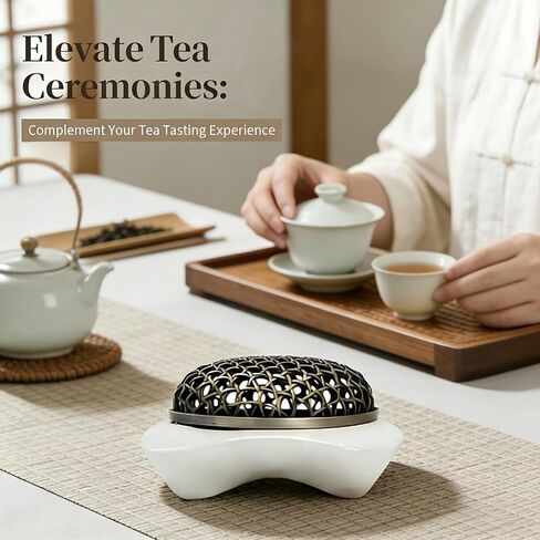 حامل بخور سيراميك من رماد العشب، مبخرة لوحة للتأمل واليوجا والمنتجعات الصحية كهدية لديكور المنزل in Kuwait