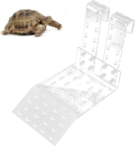 Turtle Basking, Transparent Tortoise Resting Terrace Aquatic Reptile Basking Turtle Hanging Ramp Climbing Shelf for Aquarium(TA) in Saudi Arabia