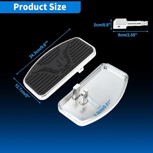 Motorcycle Front Foot Pedal for Honda Magna VF250/VT250/VF750 1994-2013 for Yamaha V-STAR DragStar XVS 400/600/650/650A 1998 for Yamaha Virago XV125 XV250 XV400 1994-2013 Black in Saudi Arabia