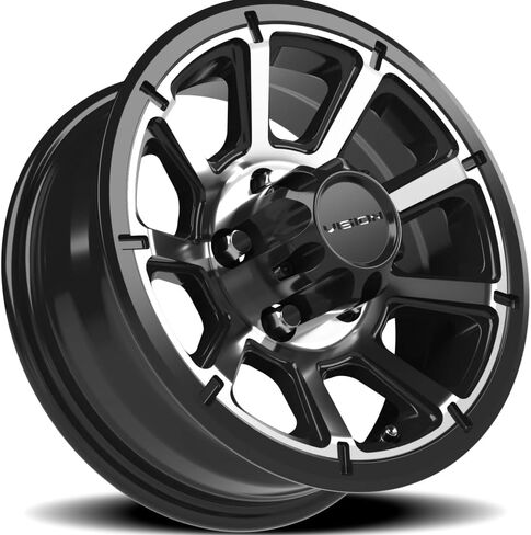 Vision 353 Turbine Trailer 14x5.5 5x4.5" +0mm Black/Machined Wheel Rim 14" Inch 353VTH4565GBMF0 in Saudi Arabia