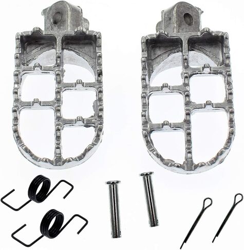 Silver Aluminium Foot Pegs Rest Footrest Footpegs XR50 XR50R XR70 XR70R XR80R XR100R CRF50 CRF50F CRF70 CRF70F CRF80 CRF80F ​CRF100F KLX110 Motocross 50cc 70cc 90cc 110cc 125cc 150cc Dirt Bike in Saudi Arabia