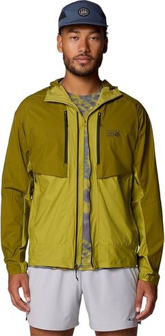 Mountain Hardwear, Kor AirShell Hybrid Hooded Jacket - Men's, Vetiver/Moon Moss, XL in Saudi Arabia
