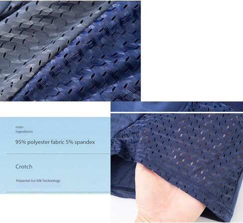 Men's Breathable Mesh Boxer Briefs, 4 Pack, ice silk mesh flat corner shorts for summer in Saudi Arabia