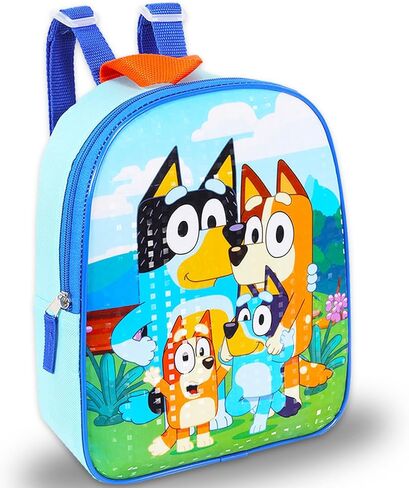 Bluey Backpack Set for Kids - Bundle with 11" Mini Backpack, Tote Bag, Stickers, More | Bluey Travel Bag Accessories for Boys and Girls in Saudi Arabia