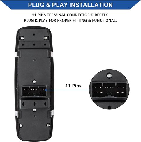 Obaee Power Window Switch Control Button Side Driver متوافق مع 2016-2018 Ram 1500 2500 3500، 2019-2021 Ram 1500 Classic، 2012 Chrysler 300، يستبدل 56046826AC، 56046826AD، 56046826AE in Saudi Arabia