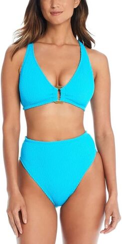 Bleu Rod Beattie Women's High-Waist Bikini Bottoms (Coldwater, 14) in Kuwait