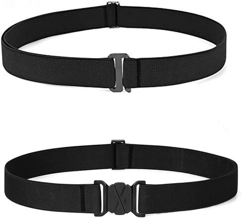 JASGOOD Women No Show Stretch Belt Flat Buckle Elastic Web Belt for Jeans in Saudi Arabia
