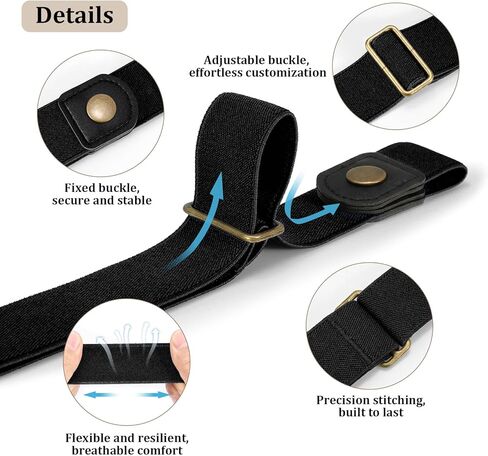 JASGOOD No Buckle Stretch Belt for Women and Men Invisible Elastic Waist Belts for Jeans Pants in Saudi Arabia