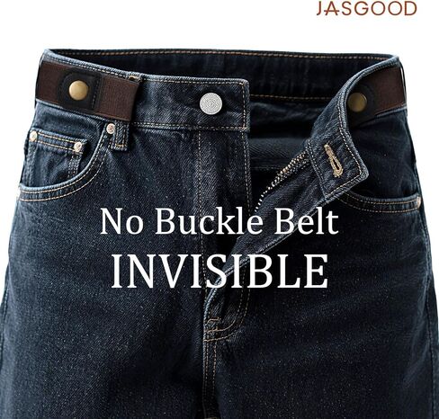 JASGOOD No Buckle Stretch Belt for Women and Men Invisible Elastic Waist Belts for Jeans Pants in Saudi Arabia