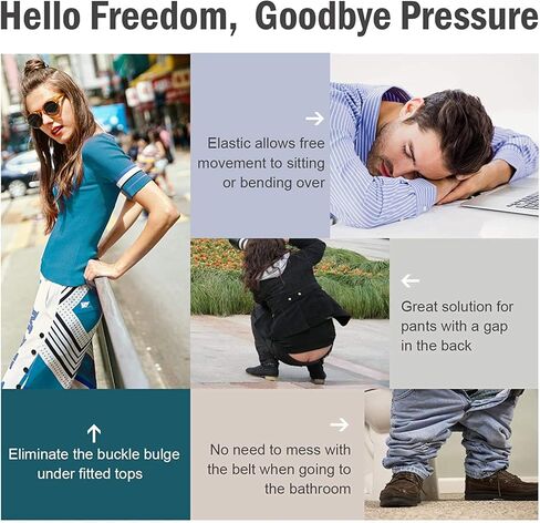 JASGOOD No Buckle Stretch Belt for Women and Men Invisible Elastic Waist Belts for Jeans Pants in Saudi Arabia