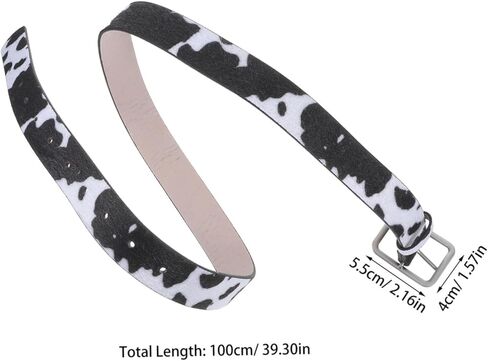 Pu Leather Belt Cows Pattern Imitation Horse Hair Fashionable Waist Belt in Saudi Arabia