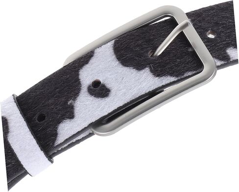 Pu Leather Belt Cows Pattern Imitation Horse Hair Fashionable Waist Belt in Saudi Arabia