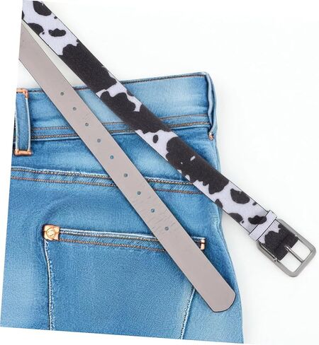 Pu Leather Belt Cows Pattern Imitation Horse Hair Fashionable Waist Belt in Saudi Arabia