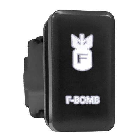 F Bomb - Push Switch with Backlit Symbol Backlight ON-Off with Connector Wire Kit Compatible with Toyota Tacoma Tundra 4Runner FJ Cruiser etc - Size 0.83 x 1.54 x 2.3 inches - Red in Saudi Arabia