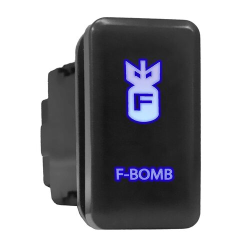 F Bomb - Push Switch with Backlit Symbol Backlight ON-Off with Connector Wire Kit Compatible with Toyota Tacoma Tundra 4Runner FJ Cruiser etc - Size 0.83 x 1.54 x 2.3 inches - Red in Saudi Arabia