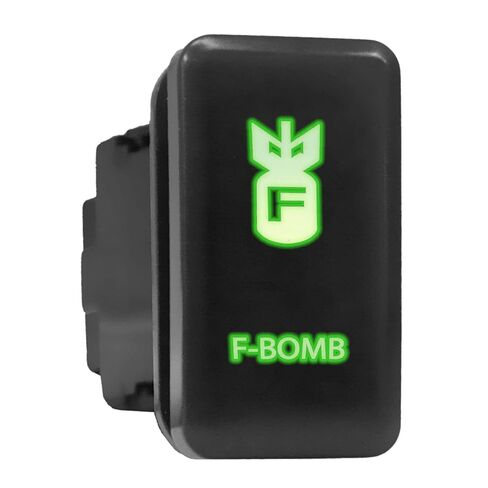 F Bomb - Push Switch with Backlit Symbol Backlight ON-Off with Connector Wire Kit Compatible with Toyota Tacoma Tundra 4Runner FJ Cruiser etc - Size 0.83 x 1.54 x 2.3 inches - Red in Saudi Arabia