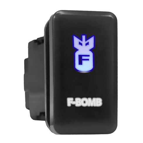 F Bomb - Push Switch with Backlit Symbol Backlight ON-Off with Connector Wire Kit Compatible with Toyota Tacoma Tundra 4Runner FJ Cruiser etc - Size 0.83 x 1.54 x 2.3 inches - Red in Saudi Arabia