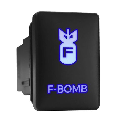 F Bomb - Push Switch with Backlit Symbol Backlight ON-Off with Connector Wire Kit Compatible with Toyota Tacoma Tundra 4Runner FJ Cruiser etc - Size 0.83 x 1.54 x 2.3 inches - Red in Saudi Arabia