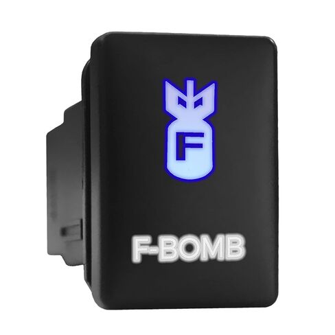 F Bomb - Push Switch with Backlit Symbol Backlight ON-Off with Connector Wire Kit Compatible with Toyota Tacoma Tundra 4Runner FJ Cruiser etc - Size 0.83 x 1.54 x 2.3 inches - Red in Saudi Arabia