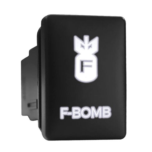 F Bomb - Push Switch with Backlit Symbol Backlight ON-Off with Connector Wire Kit Compatible with Toyota Tacoma Tundra 4Runner FJ Cruiser etc - Size 0.83 x 1.54 x 2.3 inches - Red in Saudi Arabia