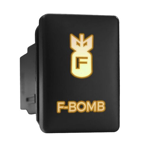 F Bomb - Push Switch with Backlit Symbol Backlight ON-Off with Connector Wire Kit Compatible with Toyota Tacoma Tundra 4Runner FJ Cruiser etc - Size 0.83 x 1.54 x 2.3 inches - Red in Saudi Arabia